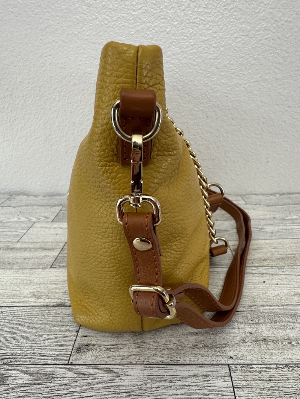 Valentina Tradizione Italiana Mustard Leather Tote - Picture 6 of 13